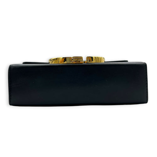 30 Montaigne Box Shoulder Bag Black in Calfskin, Gold hardware