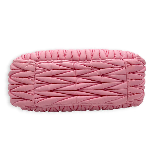 Wander Shoulder Bag Pink in Nylon, Gold hardware
