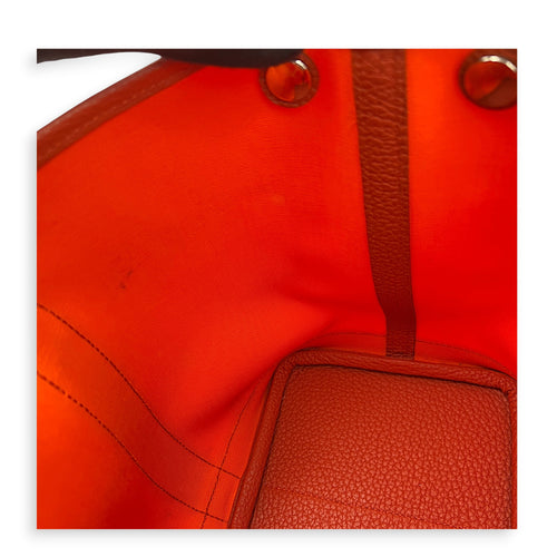 Garden Party 30 Orange Minium/ Sanguine Top Handle Bag in Canvas, Palladium hardware