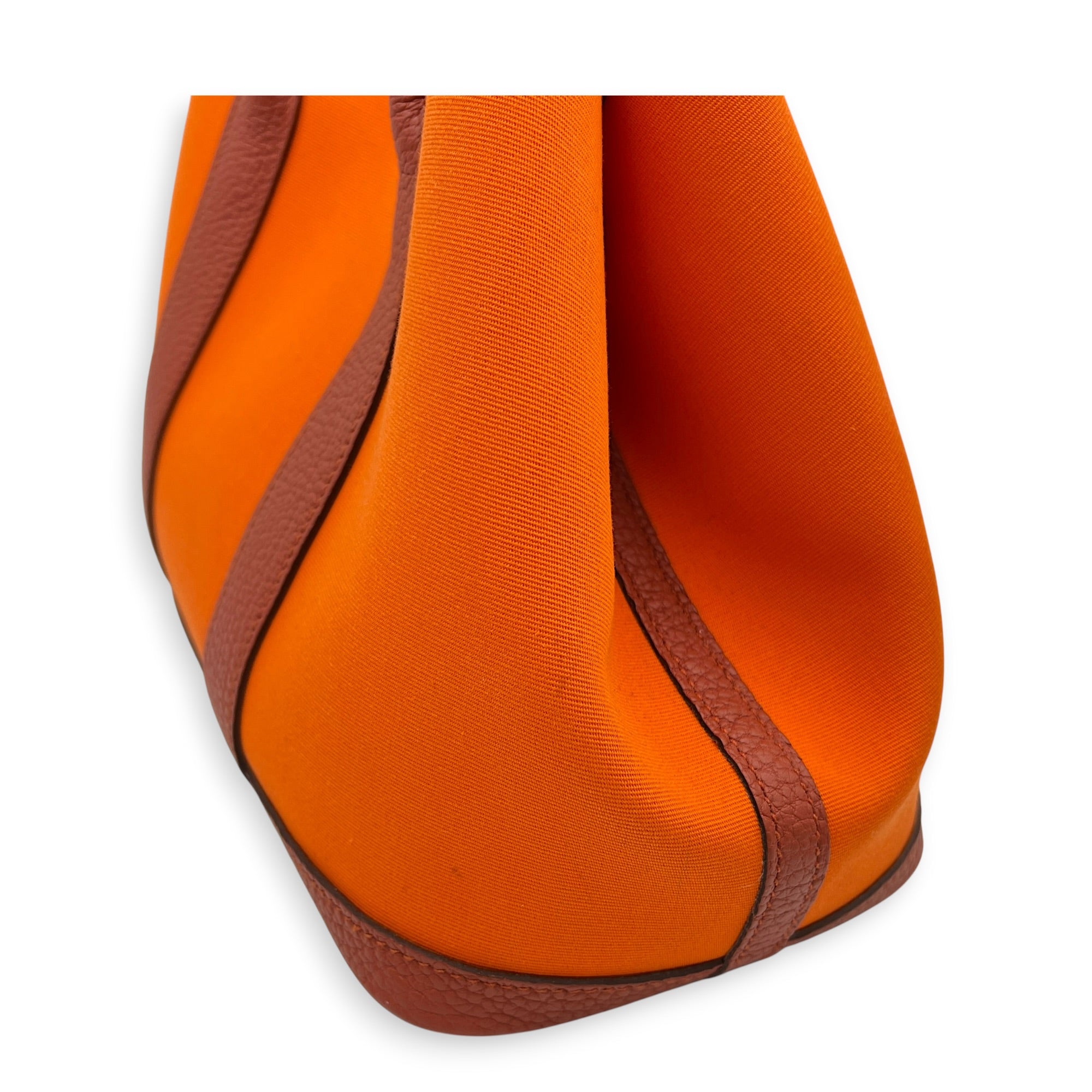 Garden Party 30 Orange Minium/ Sanguine Top Handle Bag in Canvas, Palladium hardware