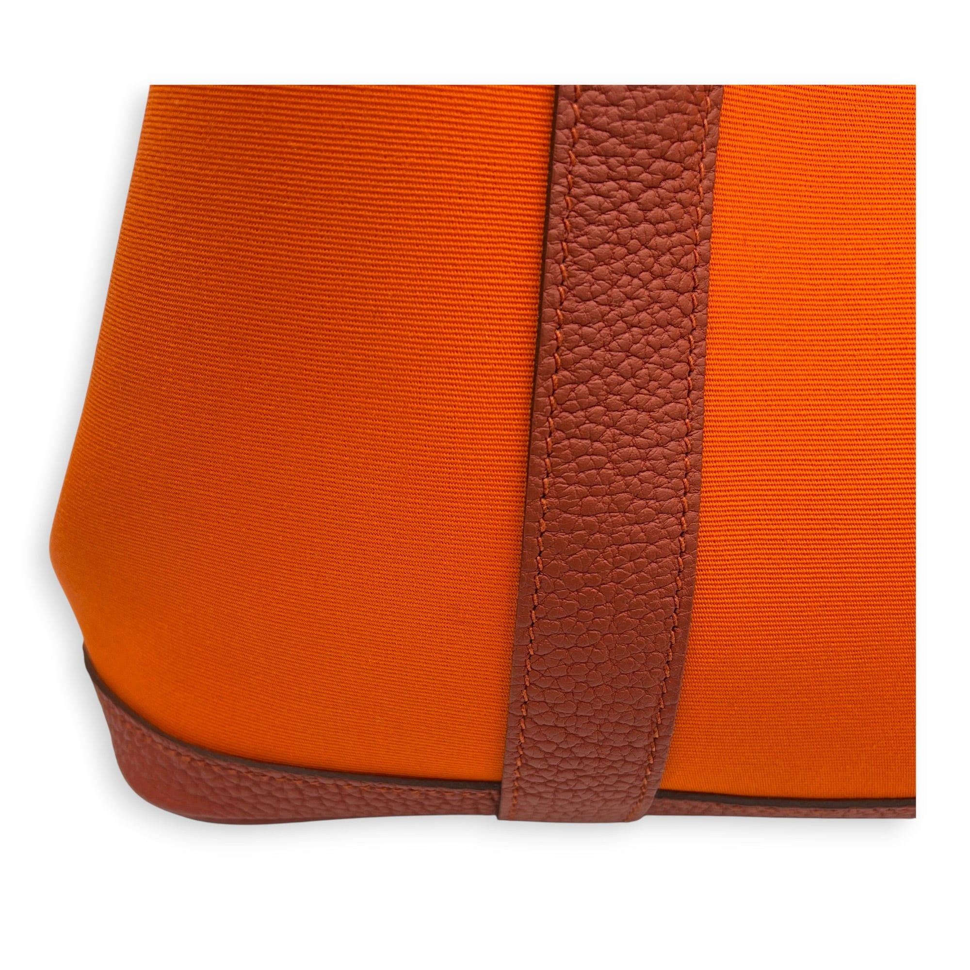 Garden Party 30 Orange Minium/ Sanguine Top Handle Bag in Canvas, Palladium hardware