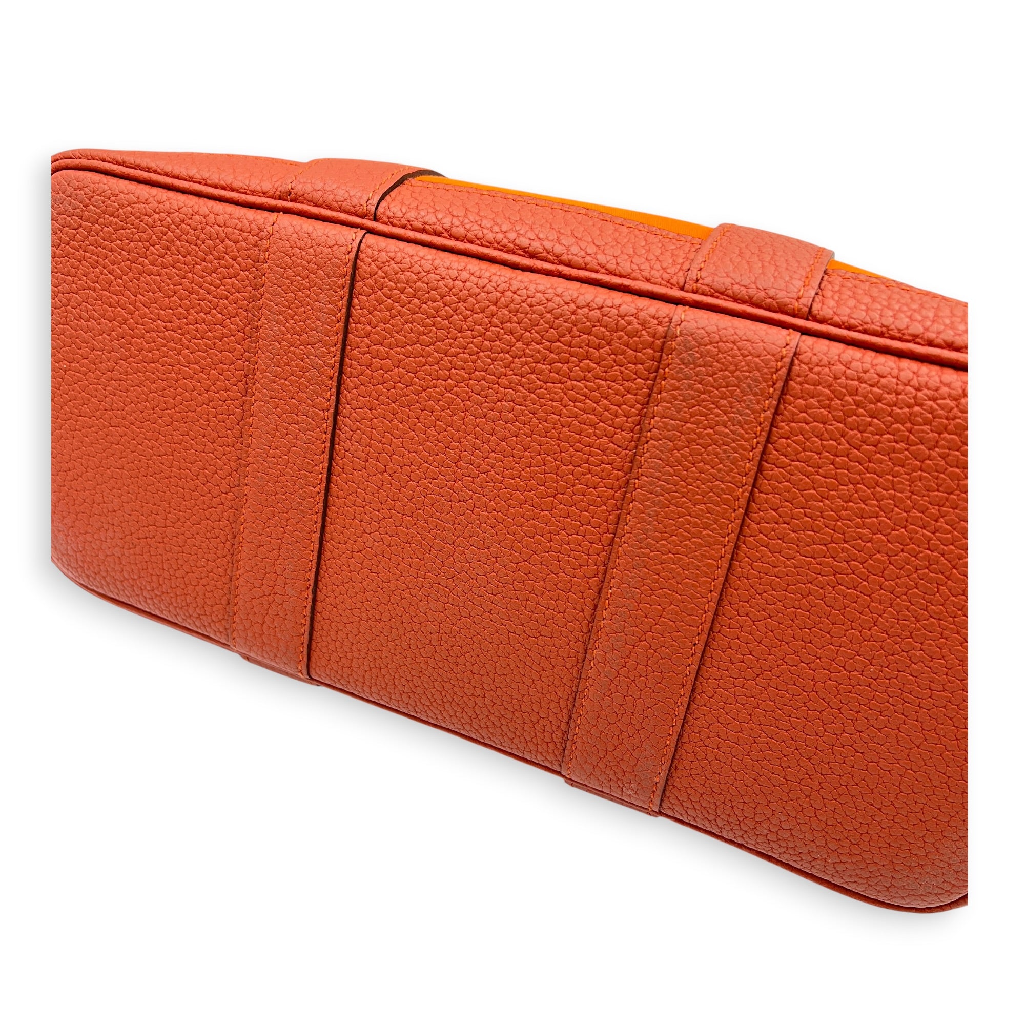 Garden Party 30 Orange Minium/ Sanguine Top Handle Bag in Canvas, Palladium hardware