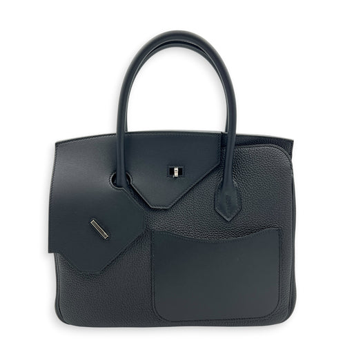 Birkin Desordre 30 Black Top Handle Bag in Togo/ Swift, Palladium hardware