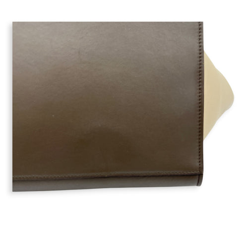 Trapeze Top Handle Bag Yellow in Calfskin, Gold hardware