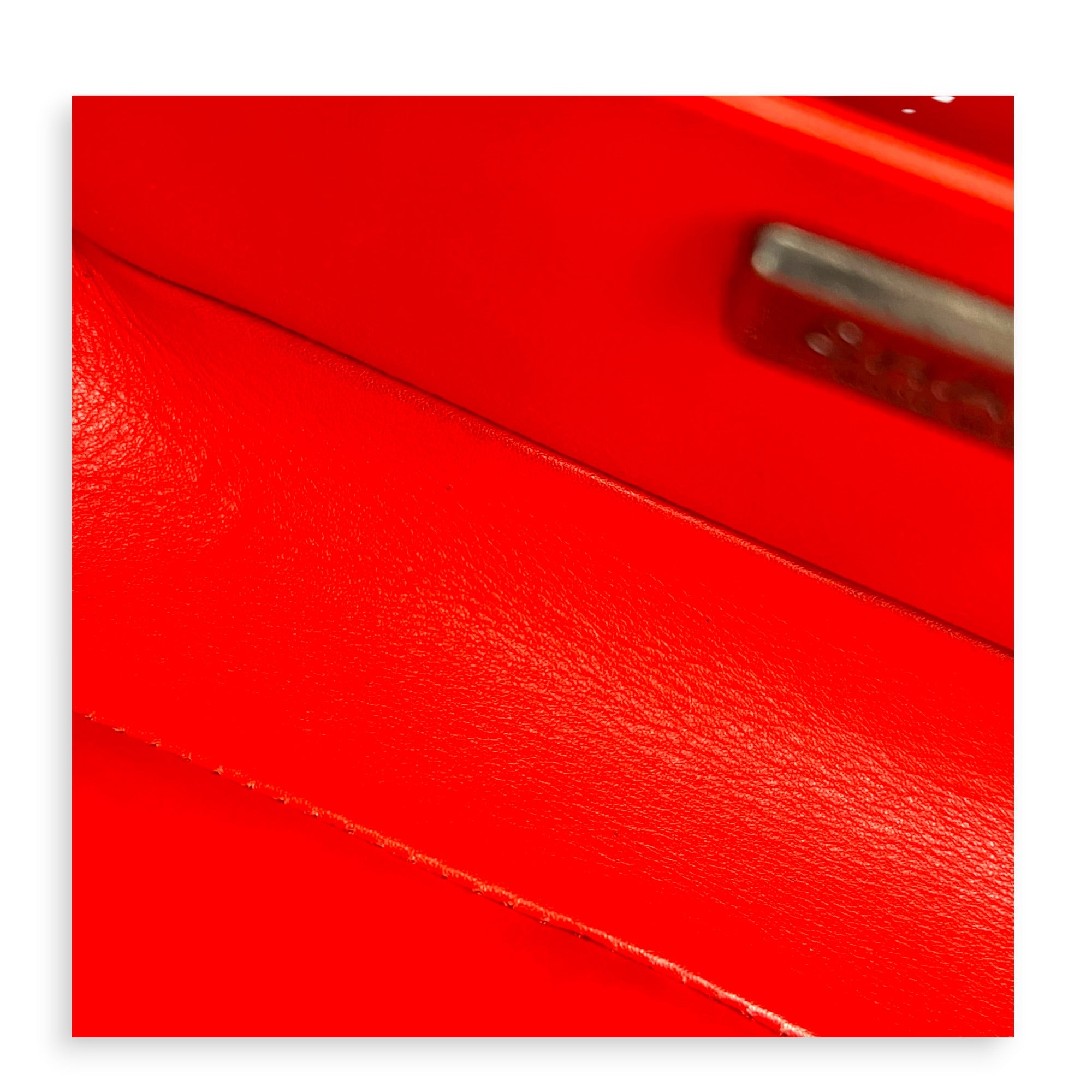 Boy Shoulder Bag Red in Stingray/ Calfskin, Brushed Silver hardware