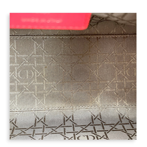 Lady Dior Medium Pink Top Handle Bag in Lambskin, Silver hardware