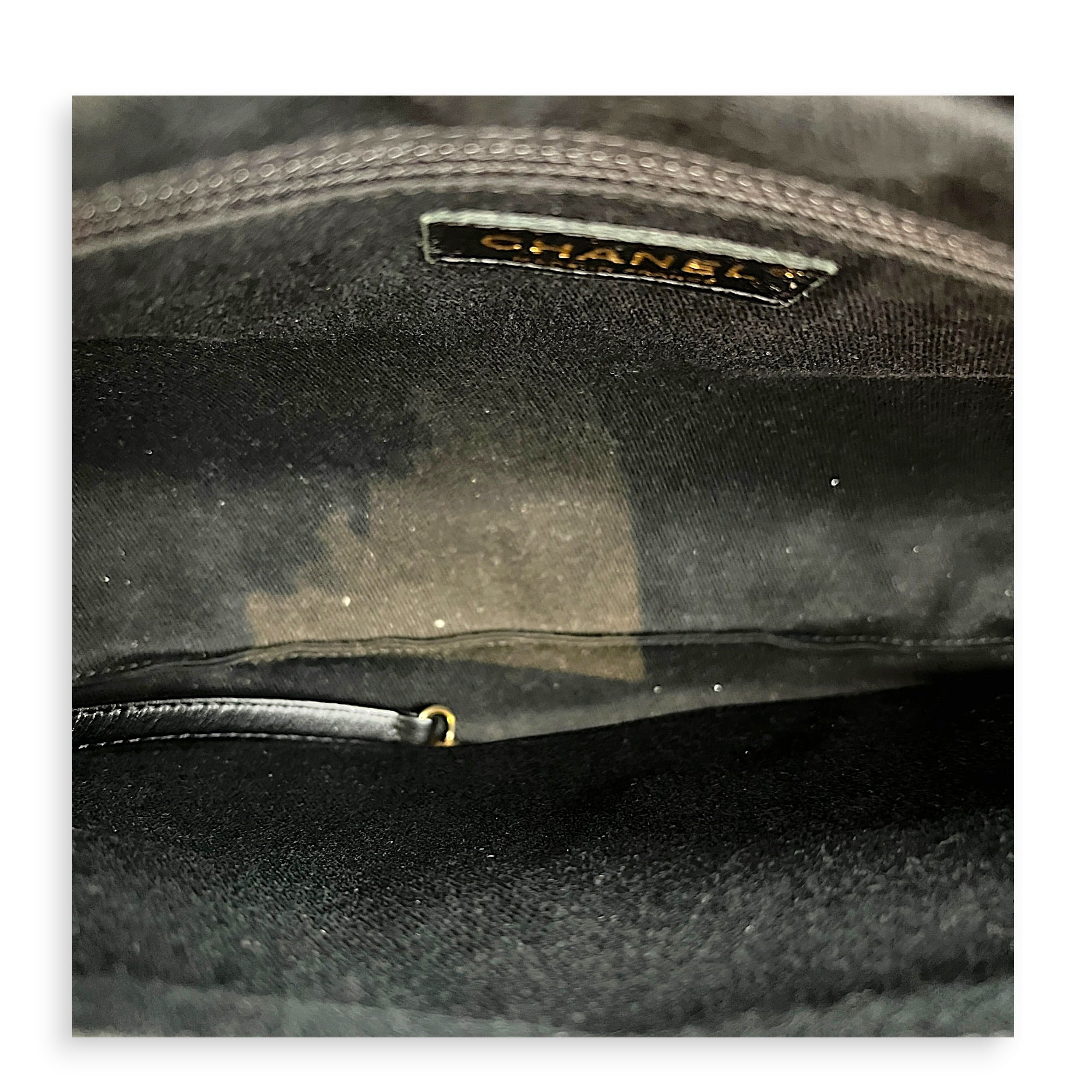 2.55 Black Tote Bag in Calfskin, Gold hardware