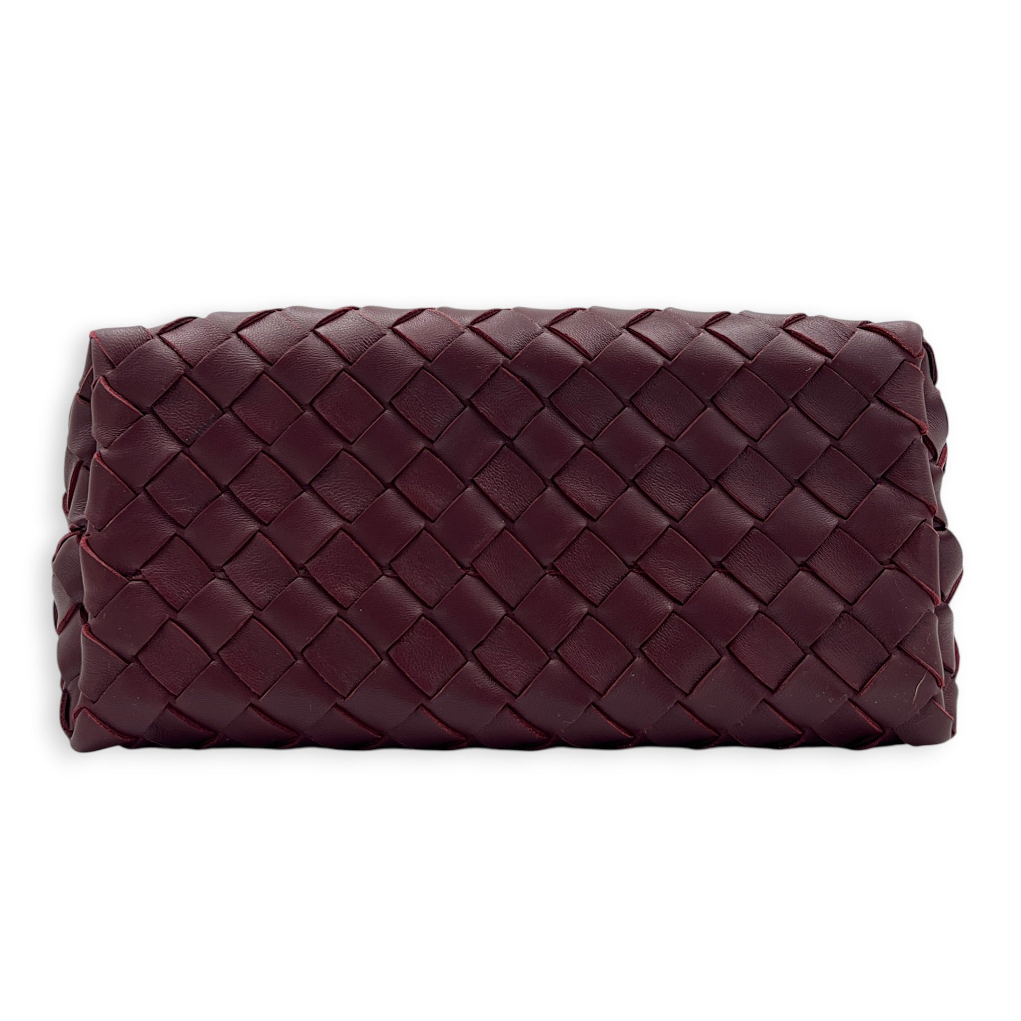 Andiamo Small Red Top Handle Bag in Calfskin, Gold hardware