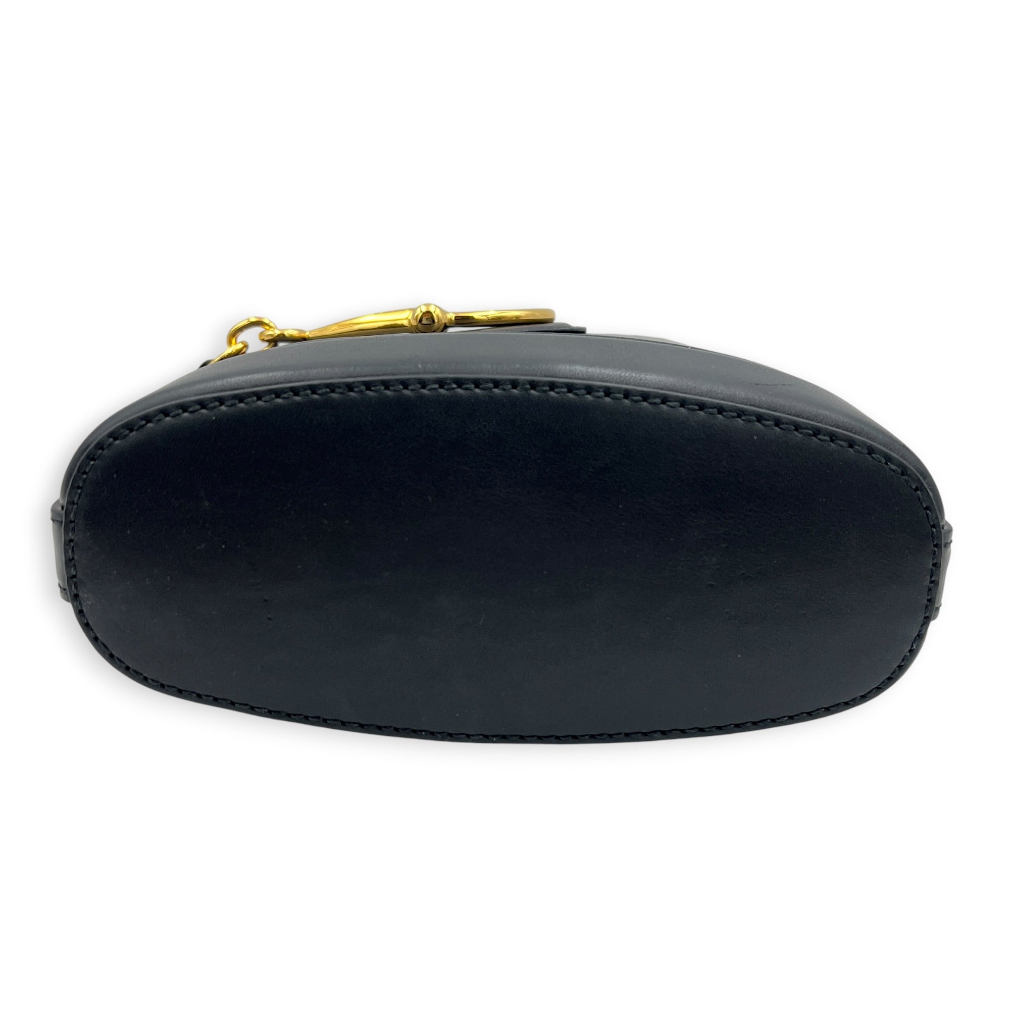 Double G Arli Crossbody Bag Black in Calfskin, Gold hardware