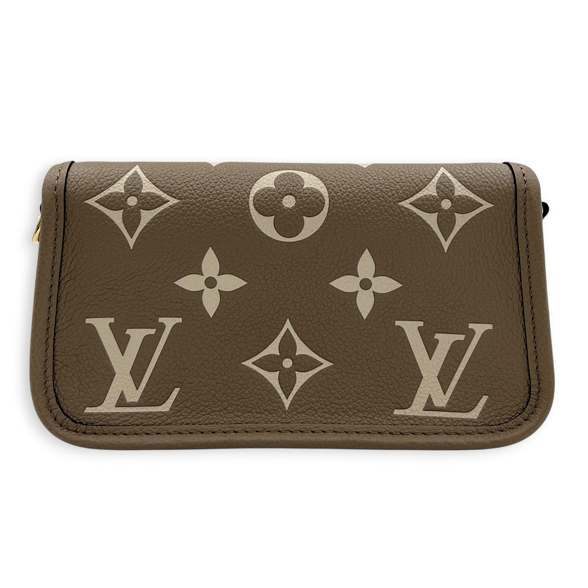 Diane Crossbody Bag Nano Beige in Empreinte Leather, Gold hardware