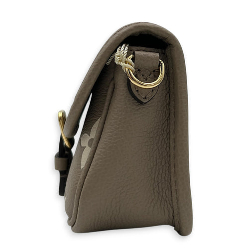 Diane Crossbody Bag Nano Beige in Empreinte Leather, Gold hardware