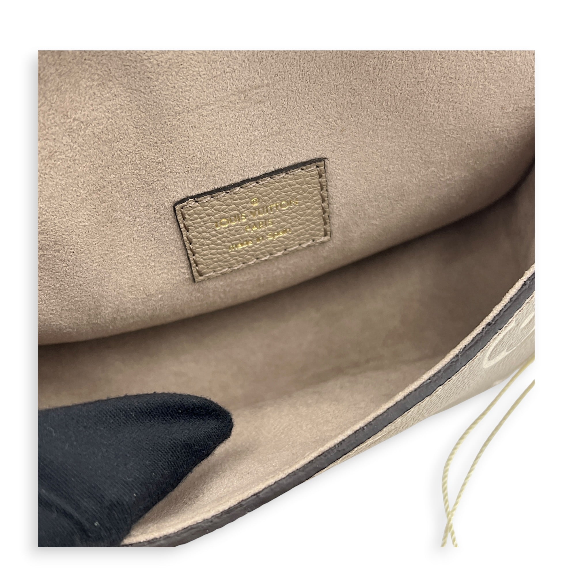 Diane Crossbody Bag Nano Beige in Empreinte Leather, Gold hardware