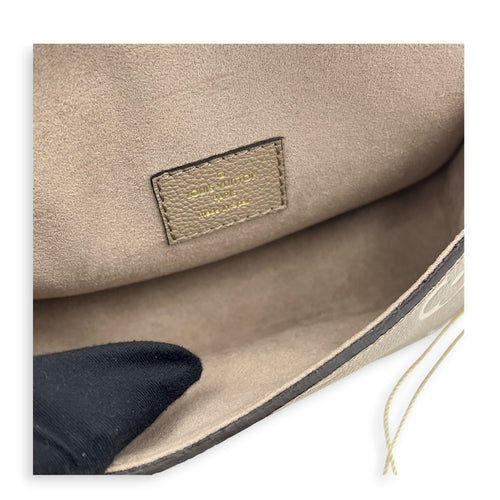 Diane Crossbody Bag Nano Beige in Empreinte Leather, Gold hardware