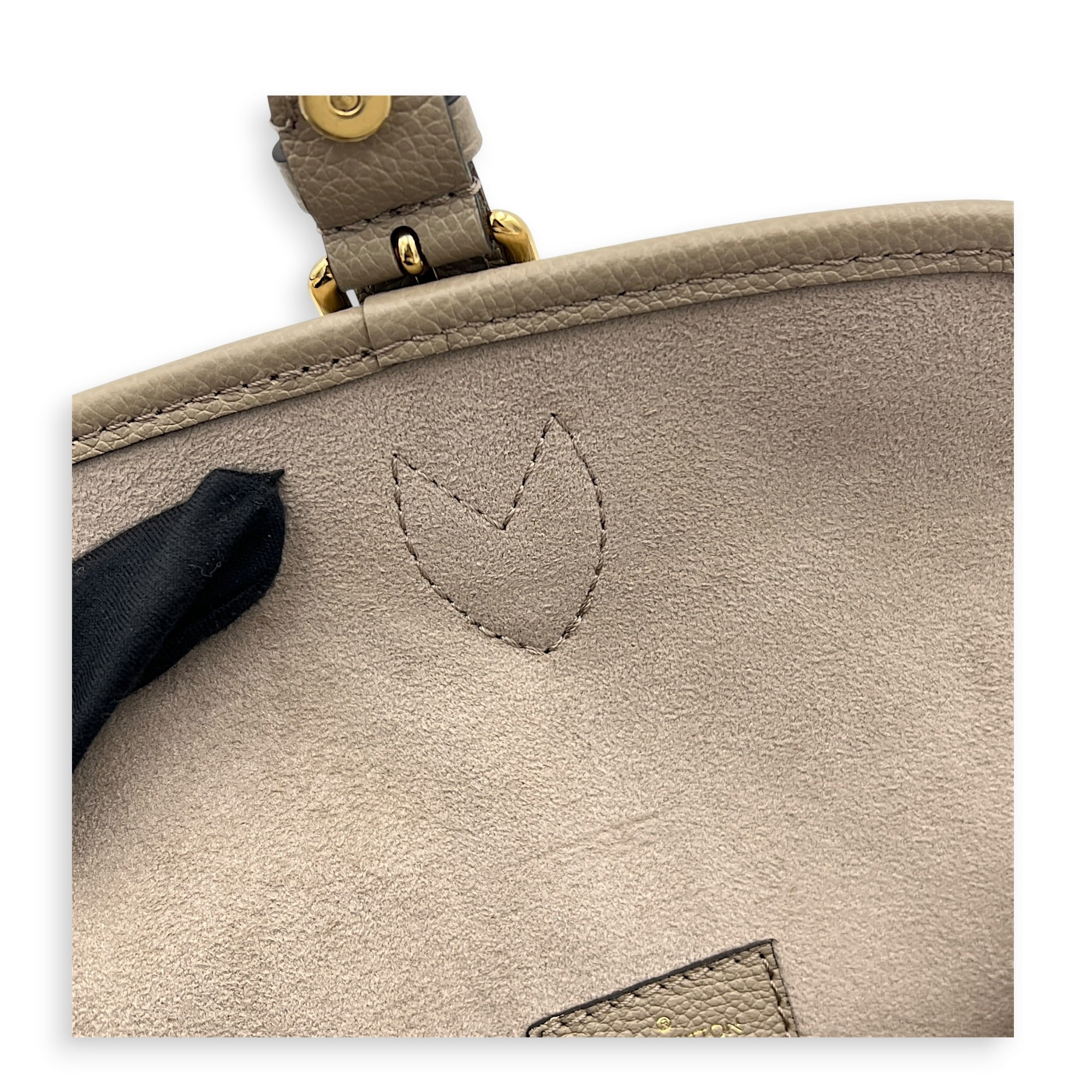 Diane Crossbody Bag Nano Beige in Empreinte Leather, Gold hardware