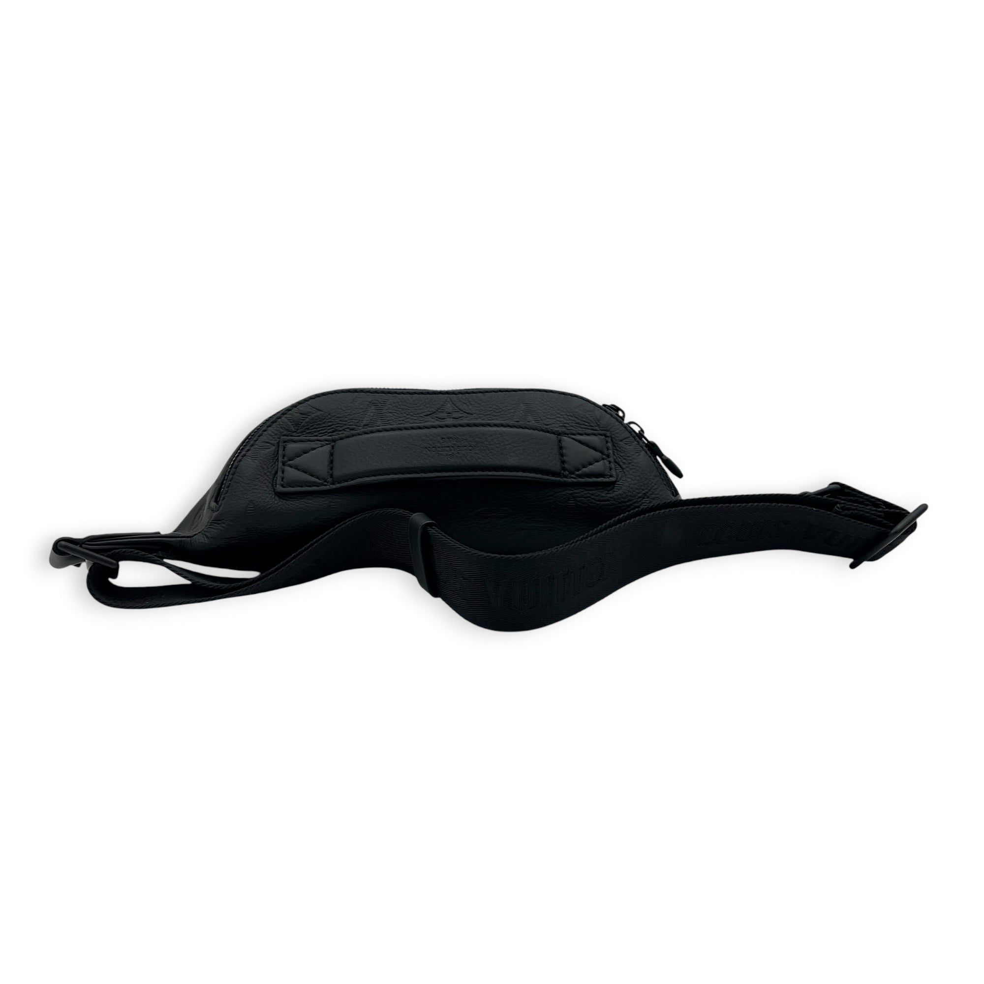 Rush Bumbag Belt Bag Black in Calfskin, Monochrome hardware