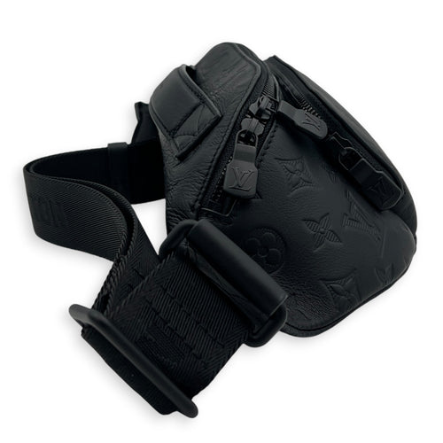 Rush Bumbag Belt Bag Black in Calfskin, Monochrome hardware