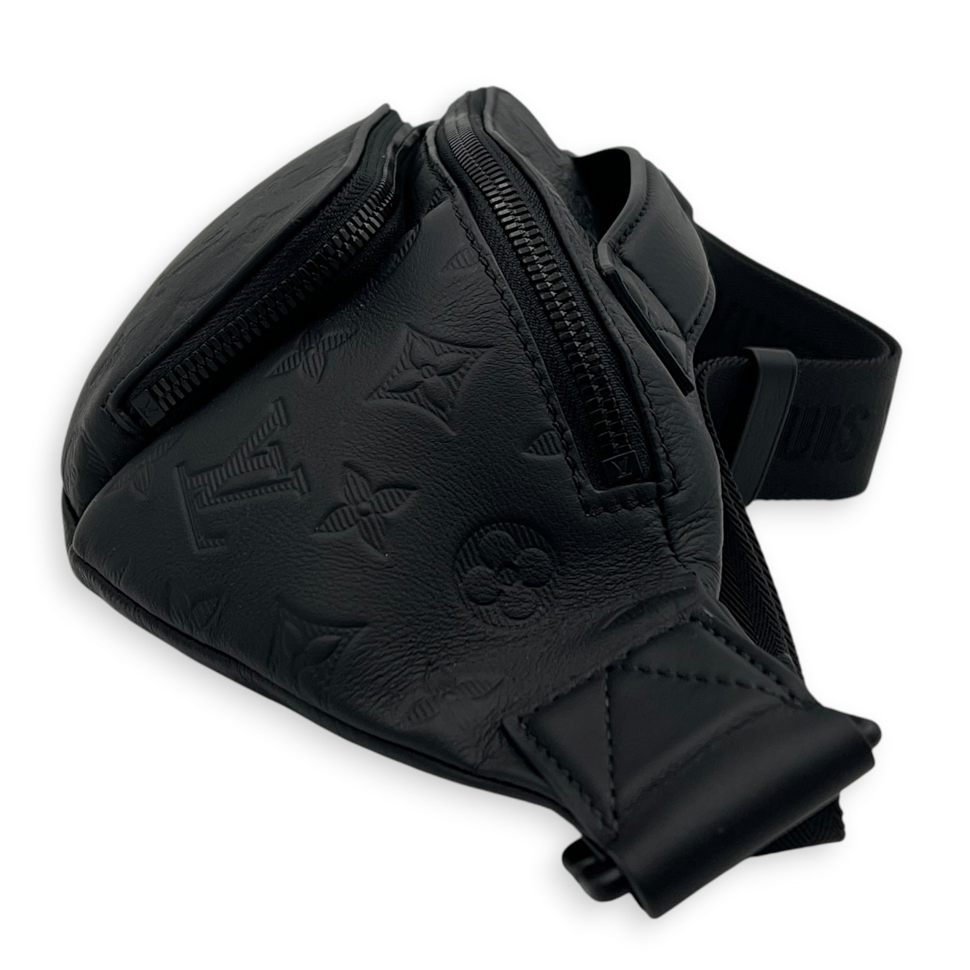 Rush Bumbag Belt Bag Black in Calfskin, Monochrome hardware