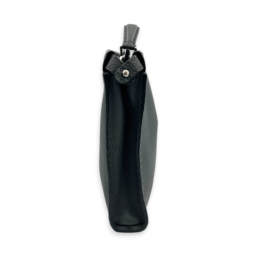 Peekaboo Grey Top Handle Bag in Calfskin, Silver hardware