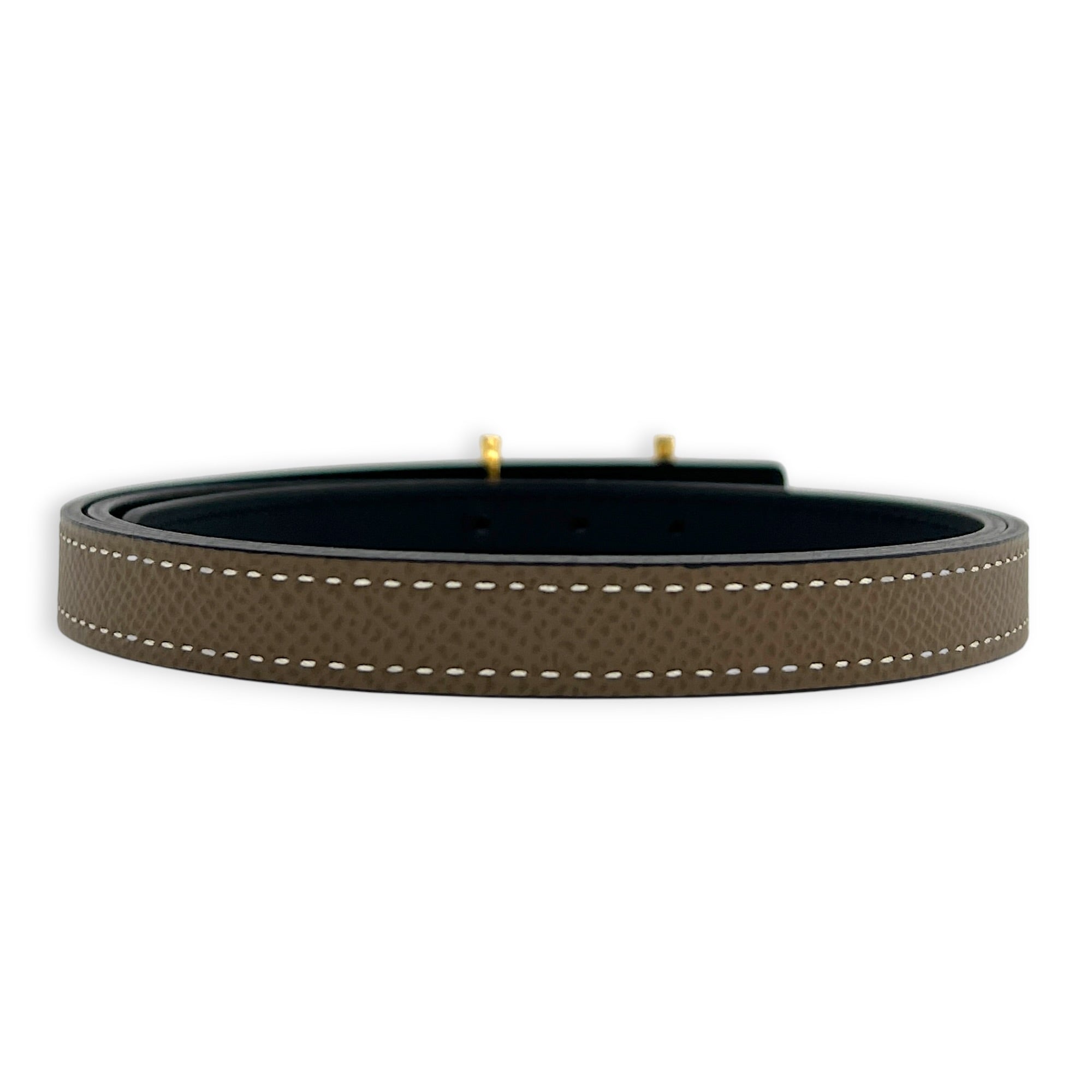 Ancre 70 Eutope Noir Belt in Epsom, Gold hardware