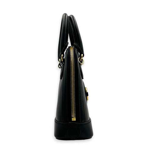 Horsebit 1955 Top Handle Bag Black in Calfskin, Gold hardware