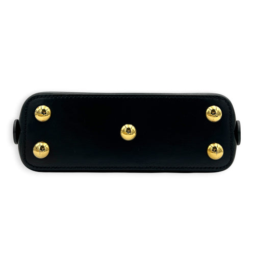 Horsebit 1955 Top Handle Bag Black in Calfskin, Gold hardware