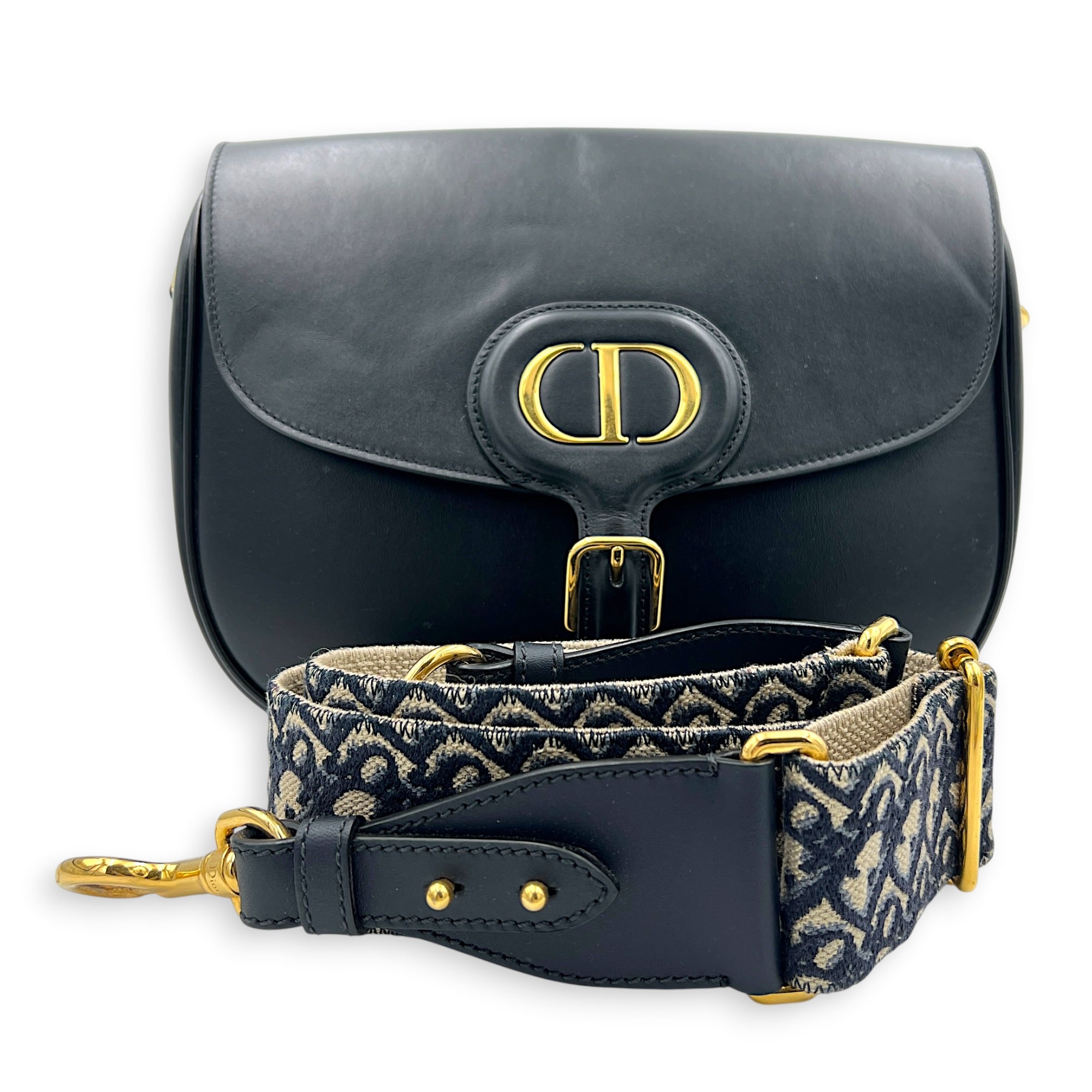 Bobby Crossbody Bag Black in Calfskin, Gold hardware