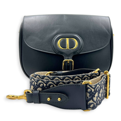 Bobby Crossbody Bag Black in Calfskin, Gold hardware