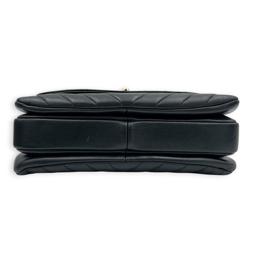 Trendy CC Black Top Handle Bag in Lambskin, Gold hardware