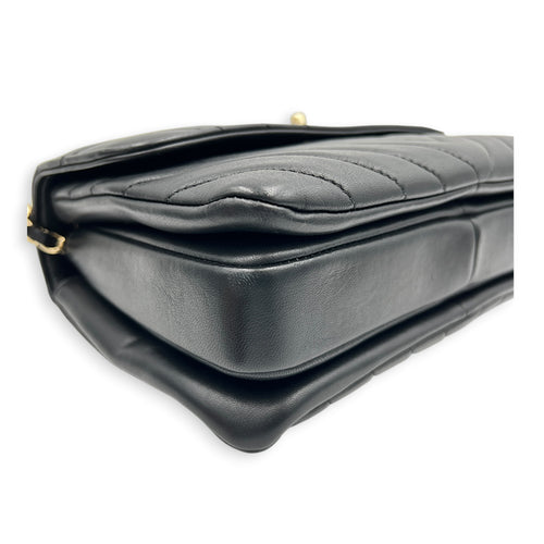 Trendy CC Black Top Handle Bag in Lambskin, Gold hardware