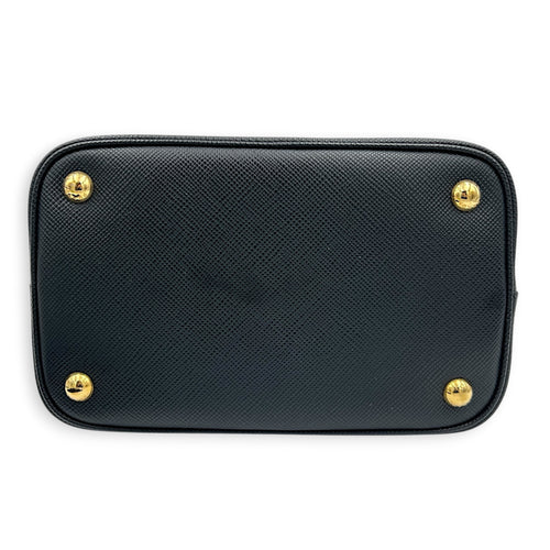Panier Bucket Bag Black in Saffiano Leather, Gold hardware