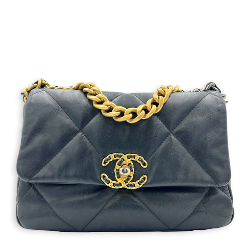 C19 Top Handle Bag Black in Calfskin, Mixed hardware