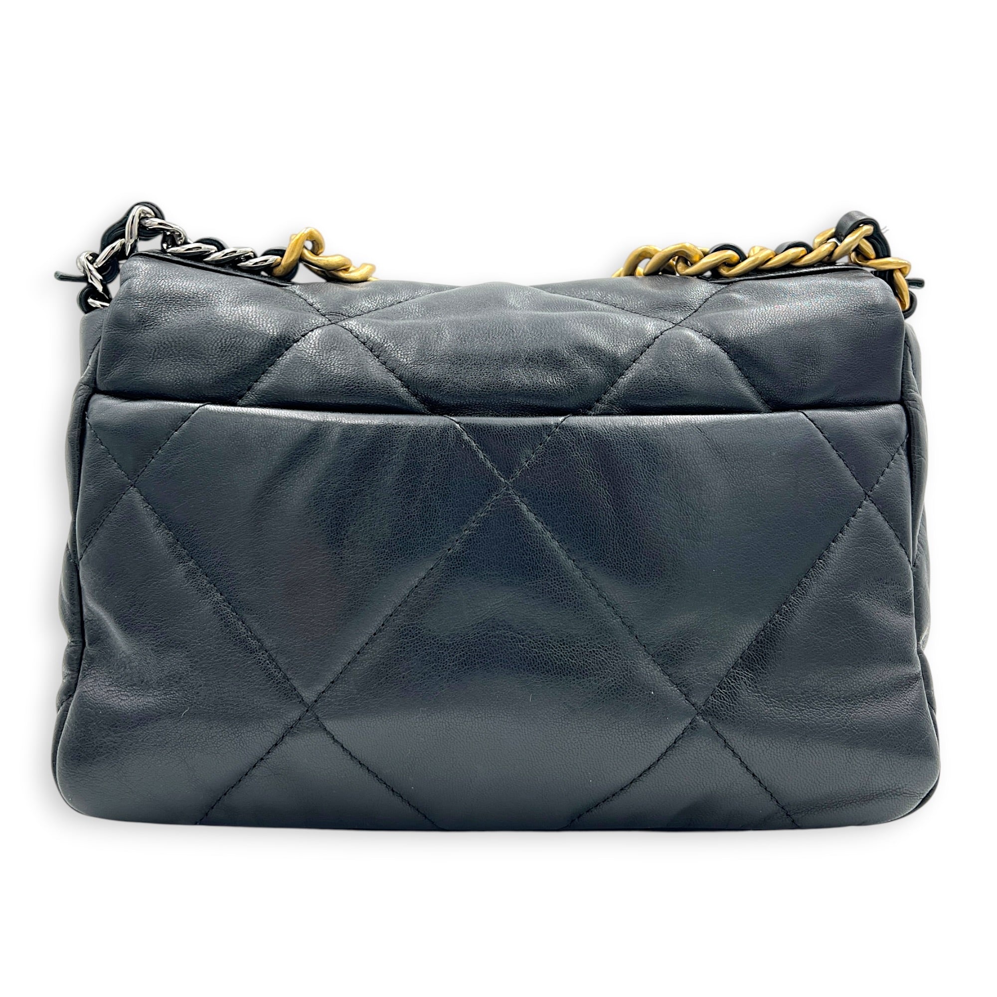 C19 Top Handle Bag Black in Calfskin, Mixed hardware