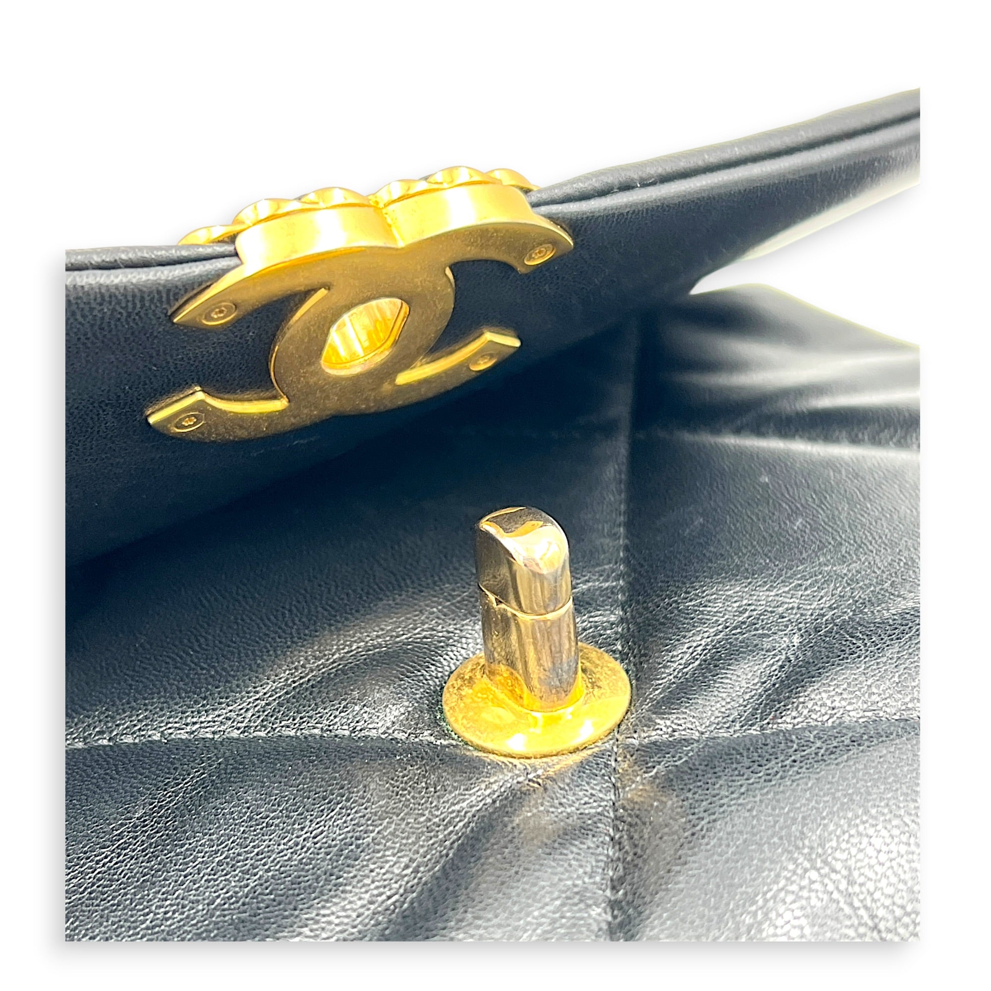 C19 Top Handle Bag Black in Calfskin, Mixed hardware