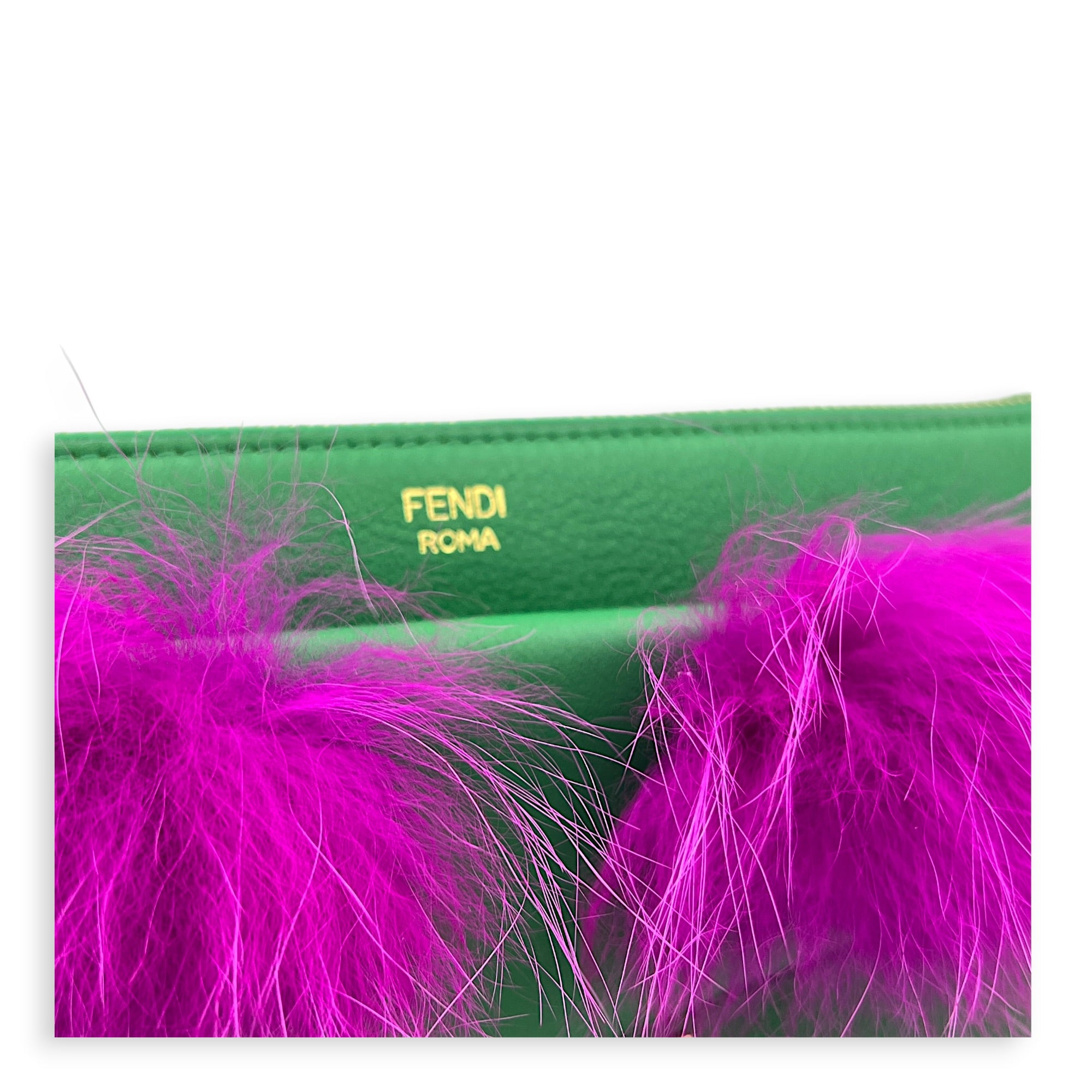 Monster Multi-colour Clutch in Calfskin, Gold hardware