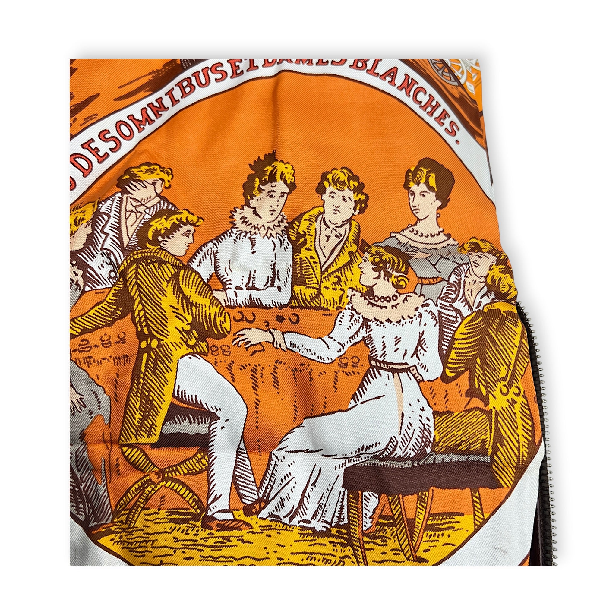 Jeu Des Omnibus Et Dames Multi-colour Tote Bag in Printed Silk, Palladium hardware