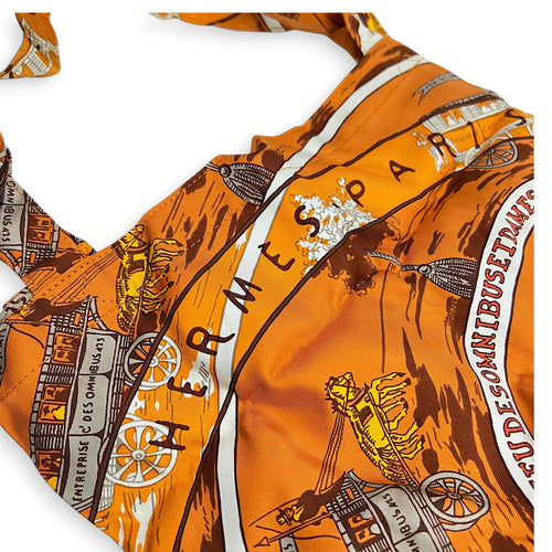 Jeu Des Omnibus Et Dames Multi-colour Tote Bag in Printed Silk, Palladium hardware