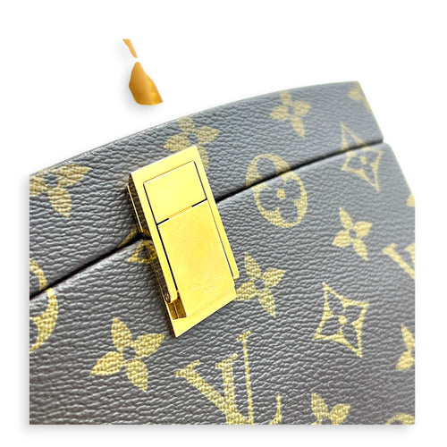 x Frank Gehry Iconoclasts Twisted Box Bag Brown in Monogram Coated Canvas, Gold hardware