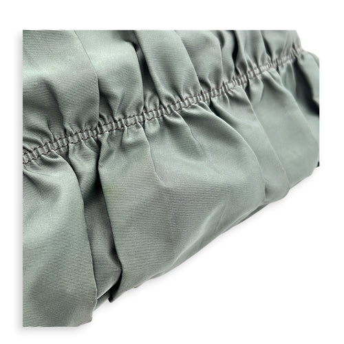 Gaufre Top Handle Bag Military Green in Nylon, Gold hardware
