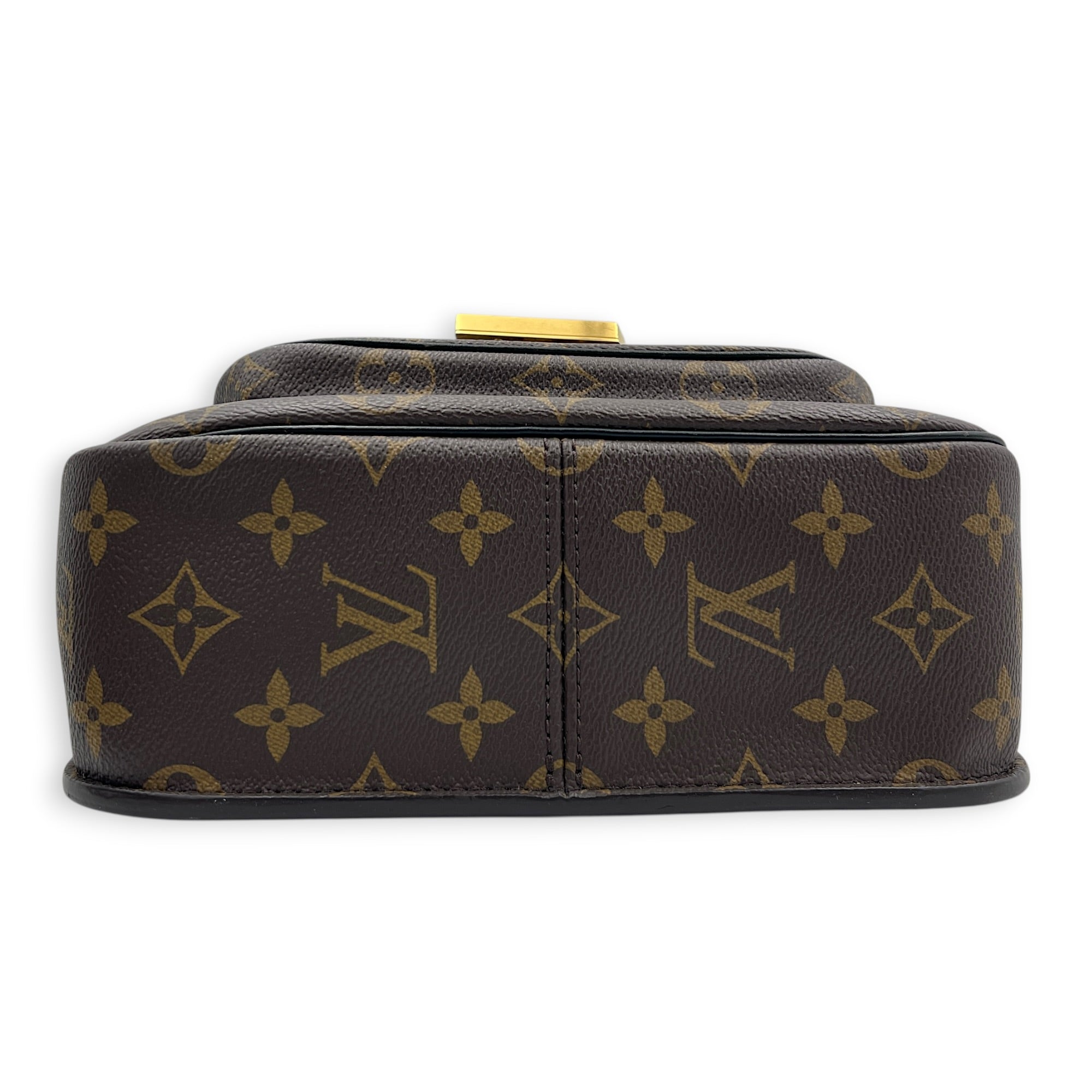 Dauphine Shoulder Bag MM Monogram Brown / Noir in Monogram Coated Canvas, Gold hardware