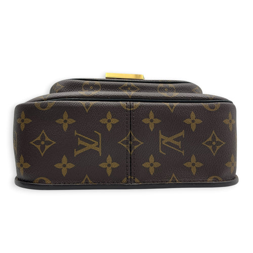 Dauphine Shoulder Bag MM Monogram Brown / Noir in Monogram Coated Canvas, Gold hardware