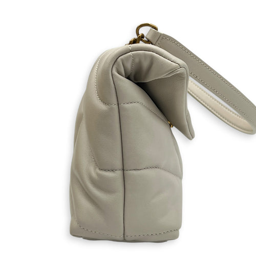 Puffer Shoulder Bag Toy Crème in Lambskin, Gold hardware