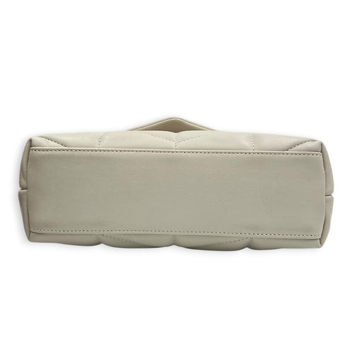 Puffer Shoulder Bag Toy Crème in Lambskin, Gold hardware