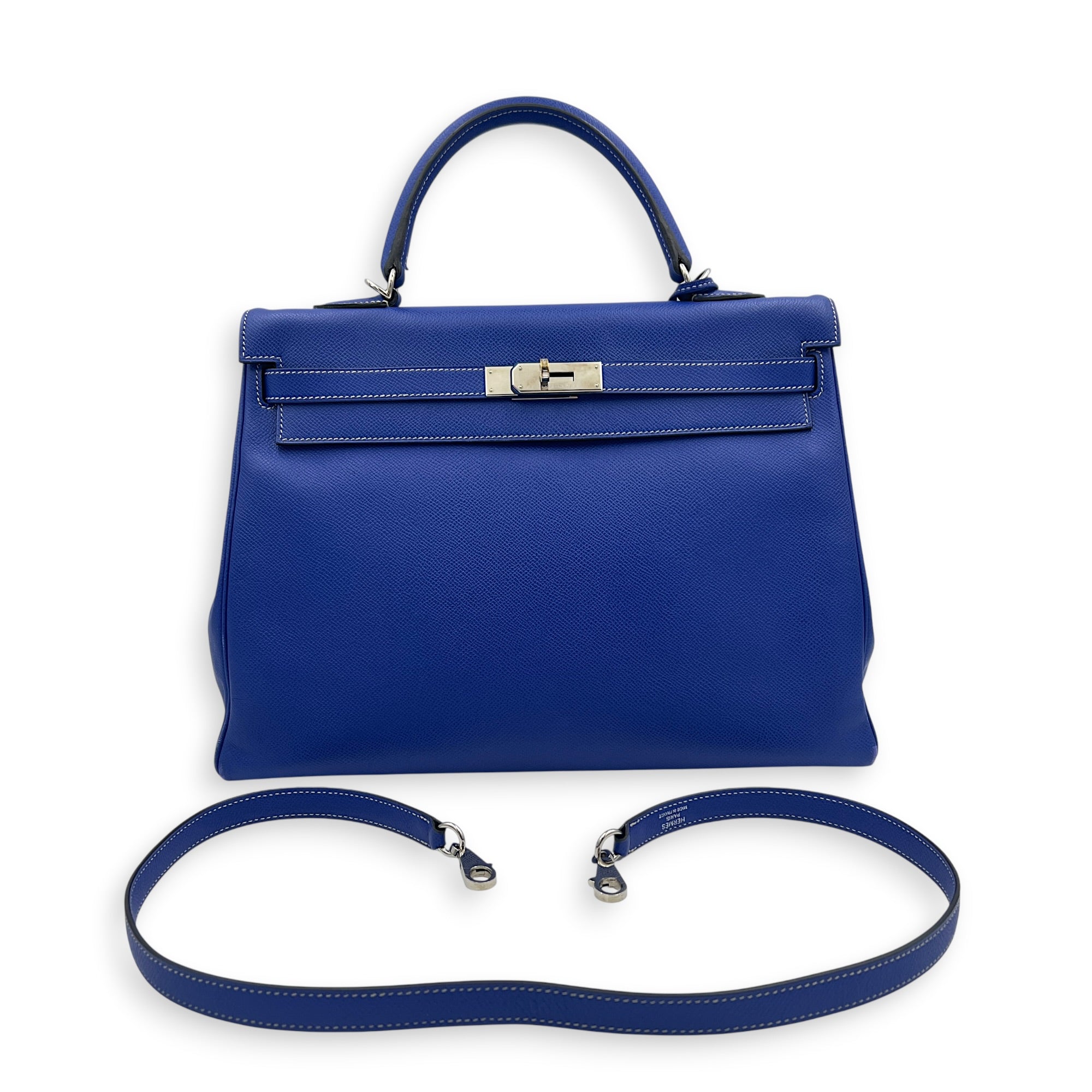 Kelly Blue Electric/Mykonos in Epsom, Palladium hardware