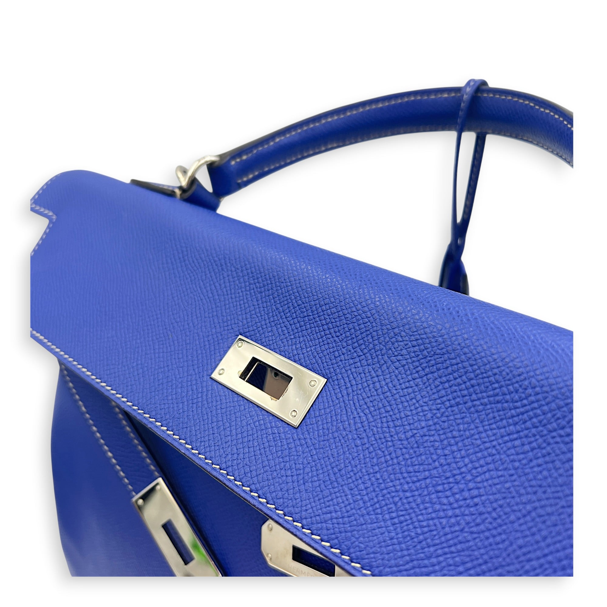 Kelly Blue Electric/Mykonos in Epsom, Palladium hardware