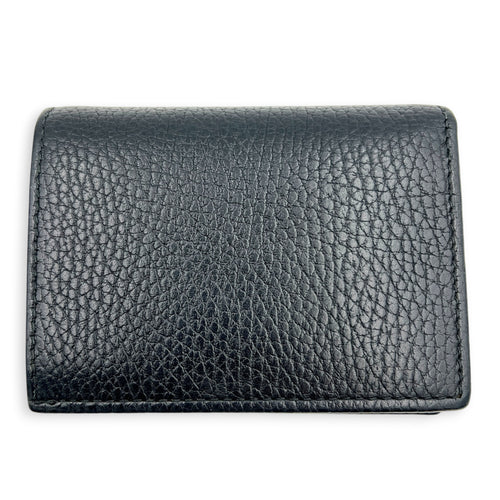 GG Marmont Card Holder Nero in Calfskin, Gold hardware