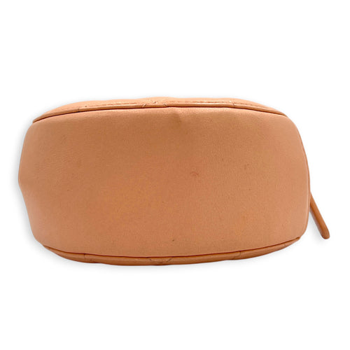 Round CC Mini Pink Crossbody Bag in Lambskin, Gold hardware