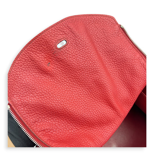 Lindy 34 Rouge Casaque Shoulder Bag in Clemence, Palladium hardware