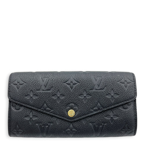 Sarah Wallet Black in Monogram Empreinte Leather, Gold hardware
