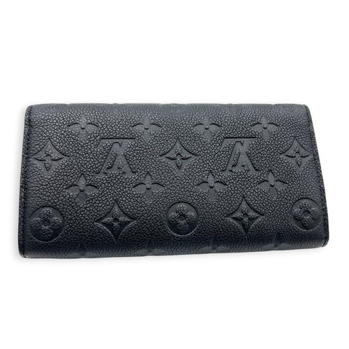 Sarah Wallet Black in Monogram Empreinte Leather, Gold hardware
