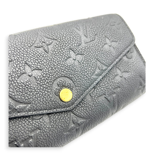 Sarah Wallet Black in Monogram Empreinte Leather, Gold hardware